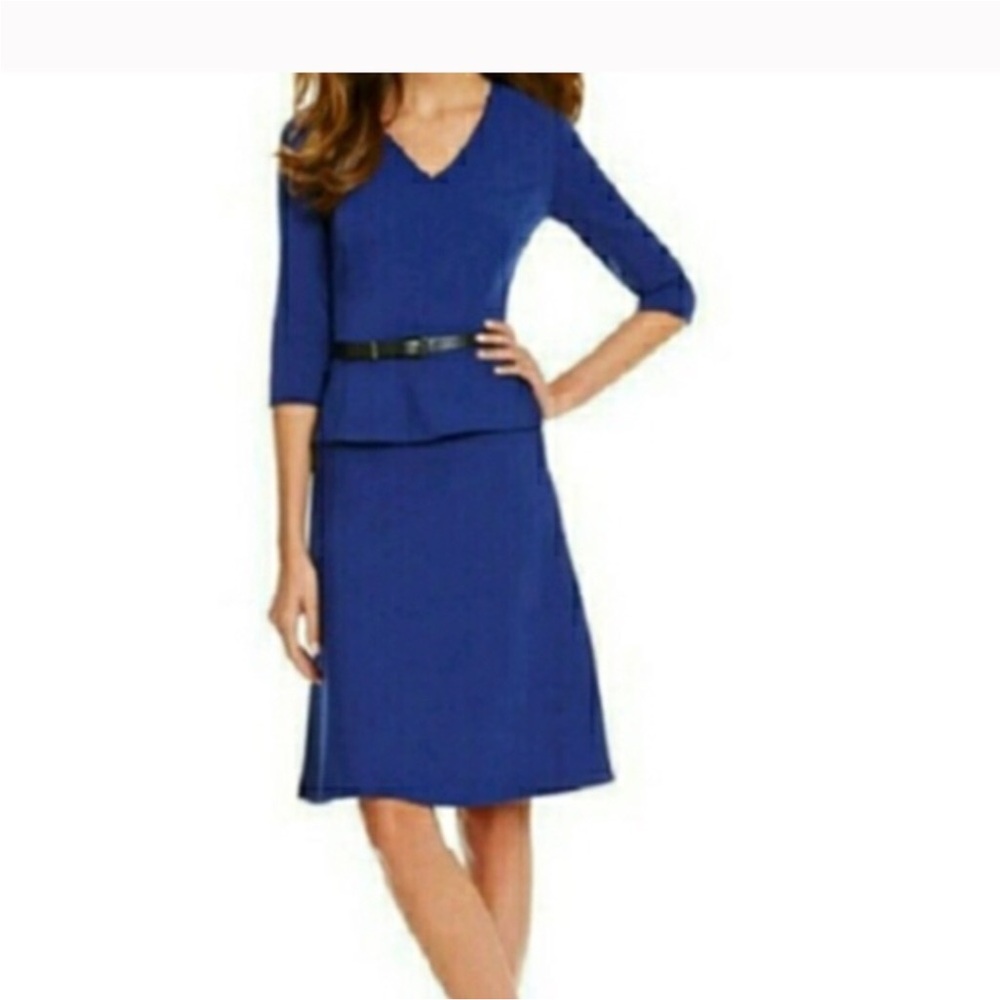 New Alex Marie Blue Knee-Length A-Line Skirt